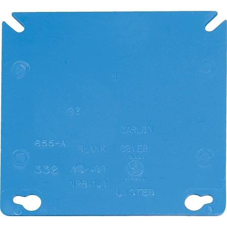 Abb Box Cover, 2 Gang, Non-Metallic, Blank Cover Type A400RCAR